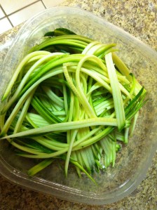 My 'noodles' for lunch the next day, once you heat them in the microwave for two minutes they really do have a noodle consistency!