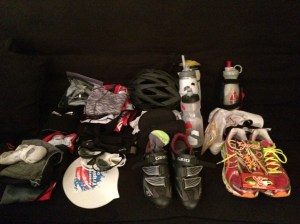 Gear ready to be packed early Fri am before work