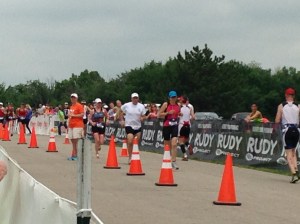 First mile done and feeling good!