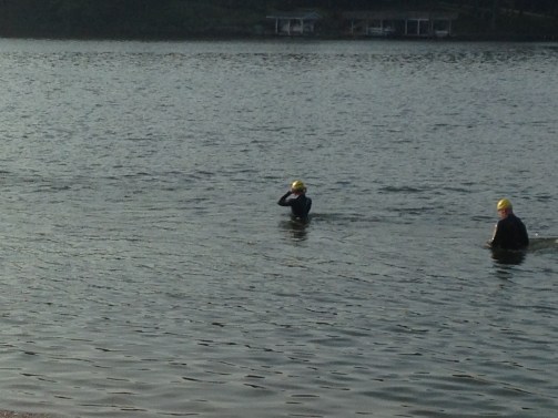 Heading out for loop #2 on the swim.